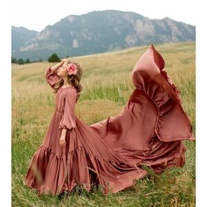 Joyfolie Flowing Rose Dress